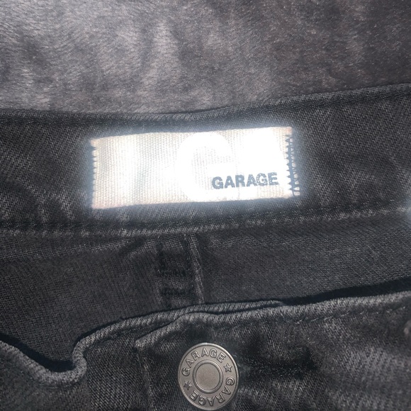 Women’s High-Waisted Distressed Black Denim Shorts - Picture 4 of 9